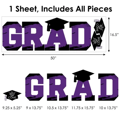 Big Dot Of Happiness Purple Graduation Party Decor - Vinyl Wall Decals - Grad 7 Big Dot Of Happiness Purple Graduation Party Decor - Vinyl Wall Decals - Grad - Image 5