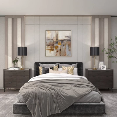 Metal Buffet Lamp With Drum Shade Black - Olivia & May 17 Metal Buffet Lamp With Drum Shade Black - Olivia & May - Image 15