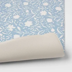 30" X 18" Floral Comfort Mat Blue - Threshold™ -Safavieh Store GUEST ff17f1bd de29 42cd a7a2 387bf1ddee59